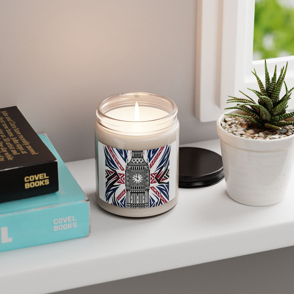 London Big Ben Soy Candle — Union Jack Scented 9oz Jar