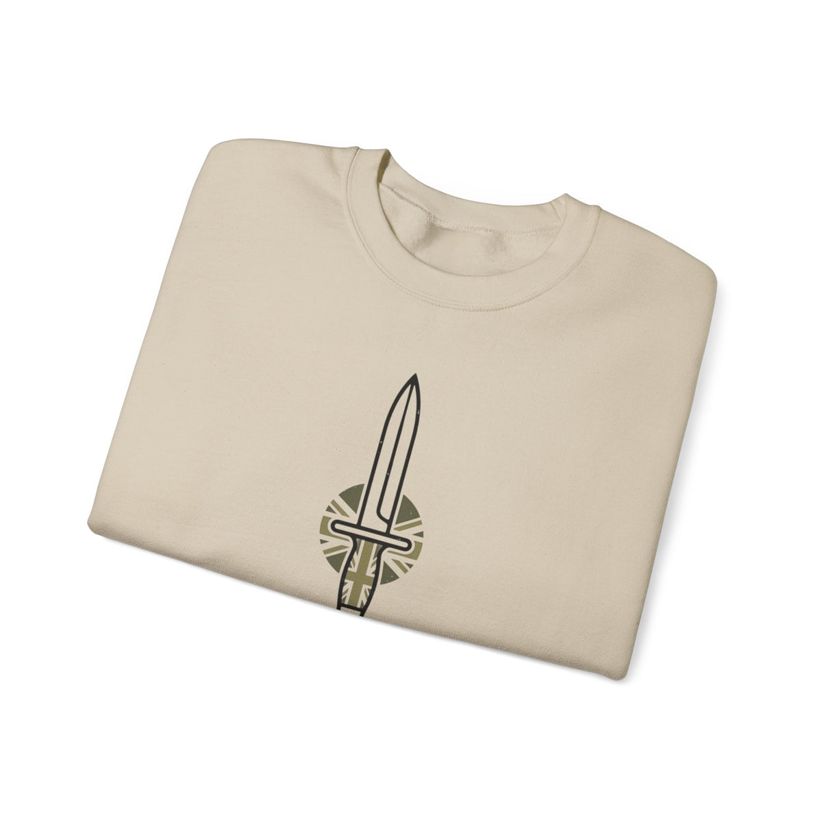 British Infantry Regiment Crewneck Sweatshirt — Sword Emblem Military Pullover