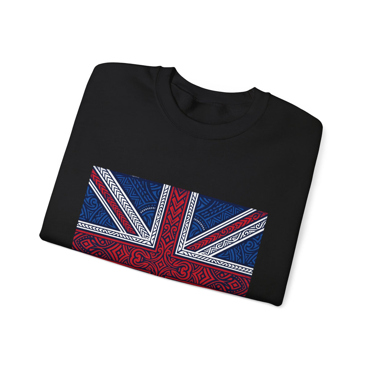 Union Jack Bandana Flag Sweatshirt — British Paisley Print Crewneck