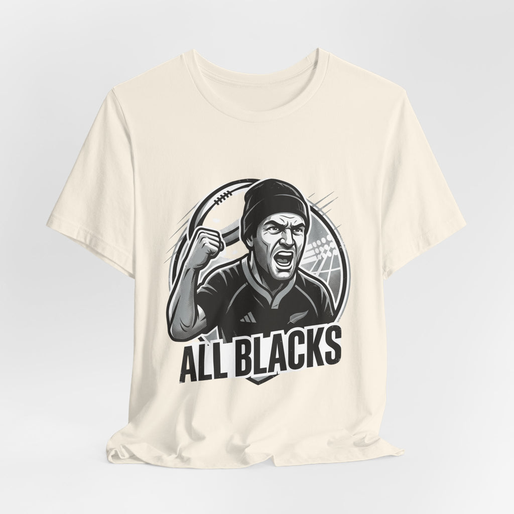 All Blacks Rugby T-Shirt — Men’s Fan Tee with Chant Graphic