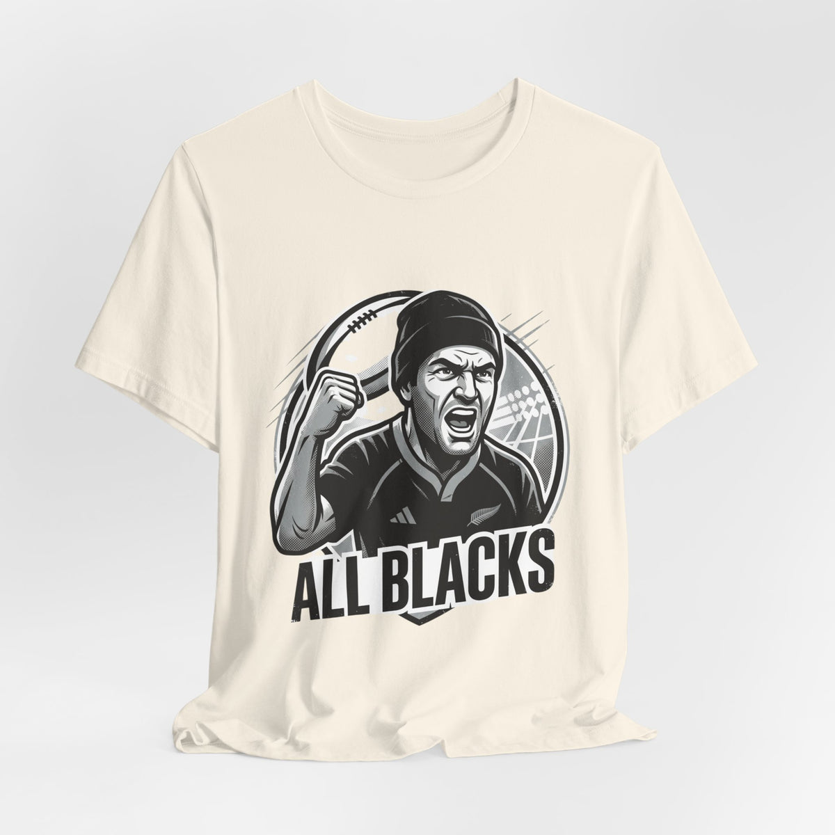 All Blacks Rugby T-Shirt — Men’s Fan Tee with Chant Graphic
