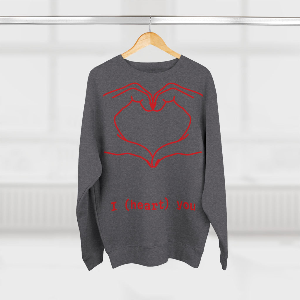 Heart Hands Crewneck Sweatshirt — I (heart) you Valentine Pullover