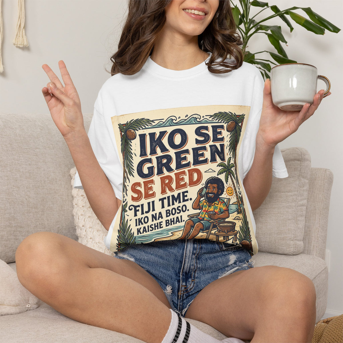 Iko Se Green Se Red Fiji T-Shirt — Vintage Island Vibes Graphic Tee