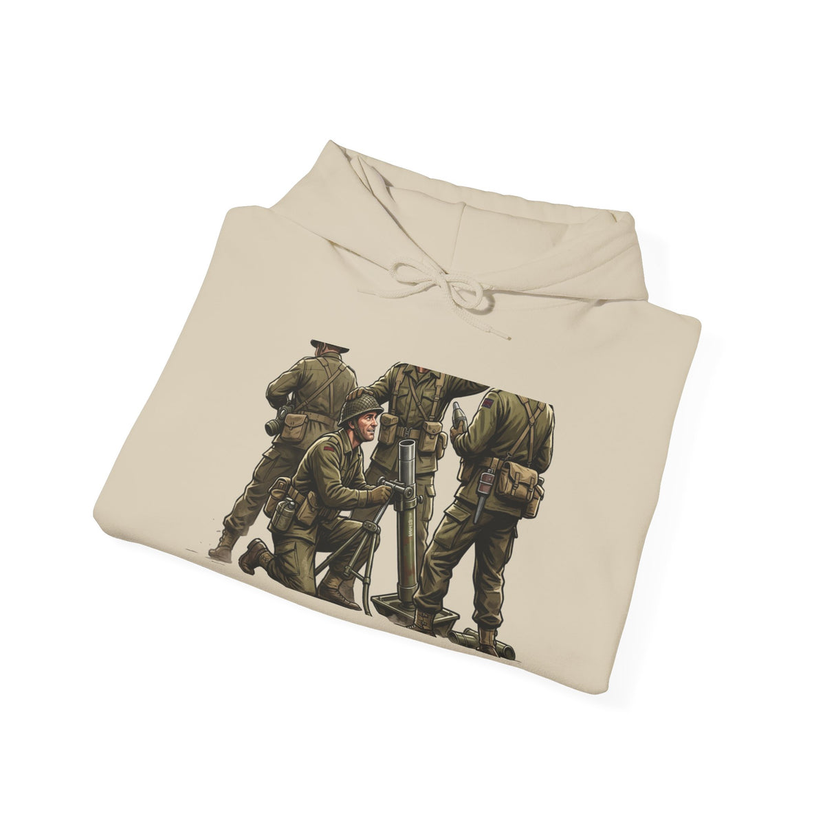 Soldier Squad Graphic Hoodie — Military Tribute Crew Hooded Sweatshirt