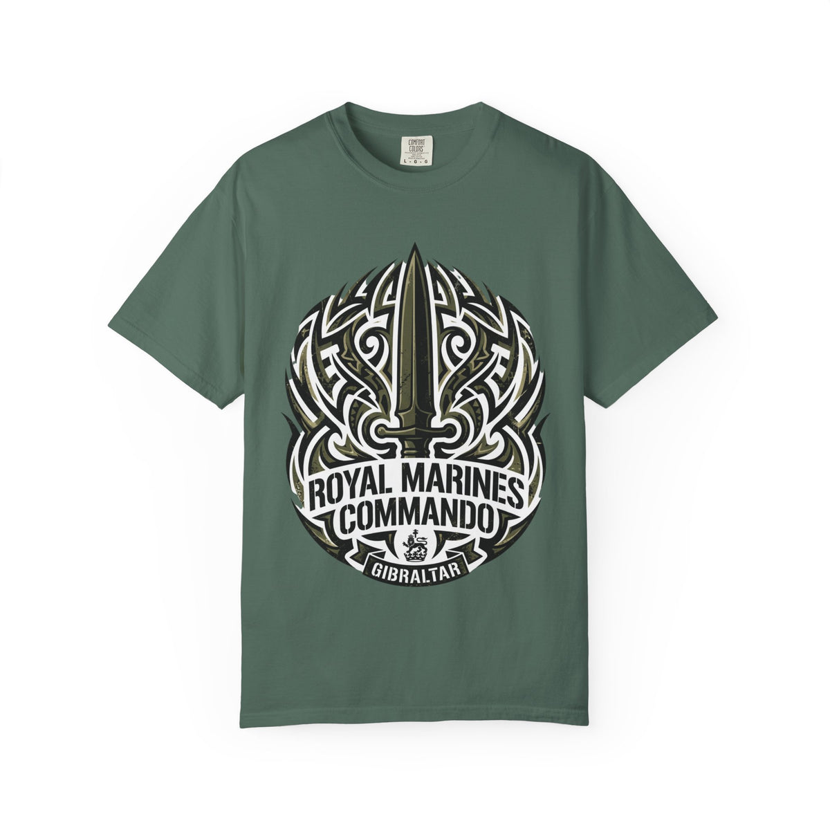 Royal Marines Commando T-Shirt — Gibraltar Tribal Dagger Military Tee
