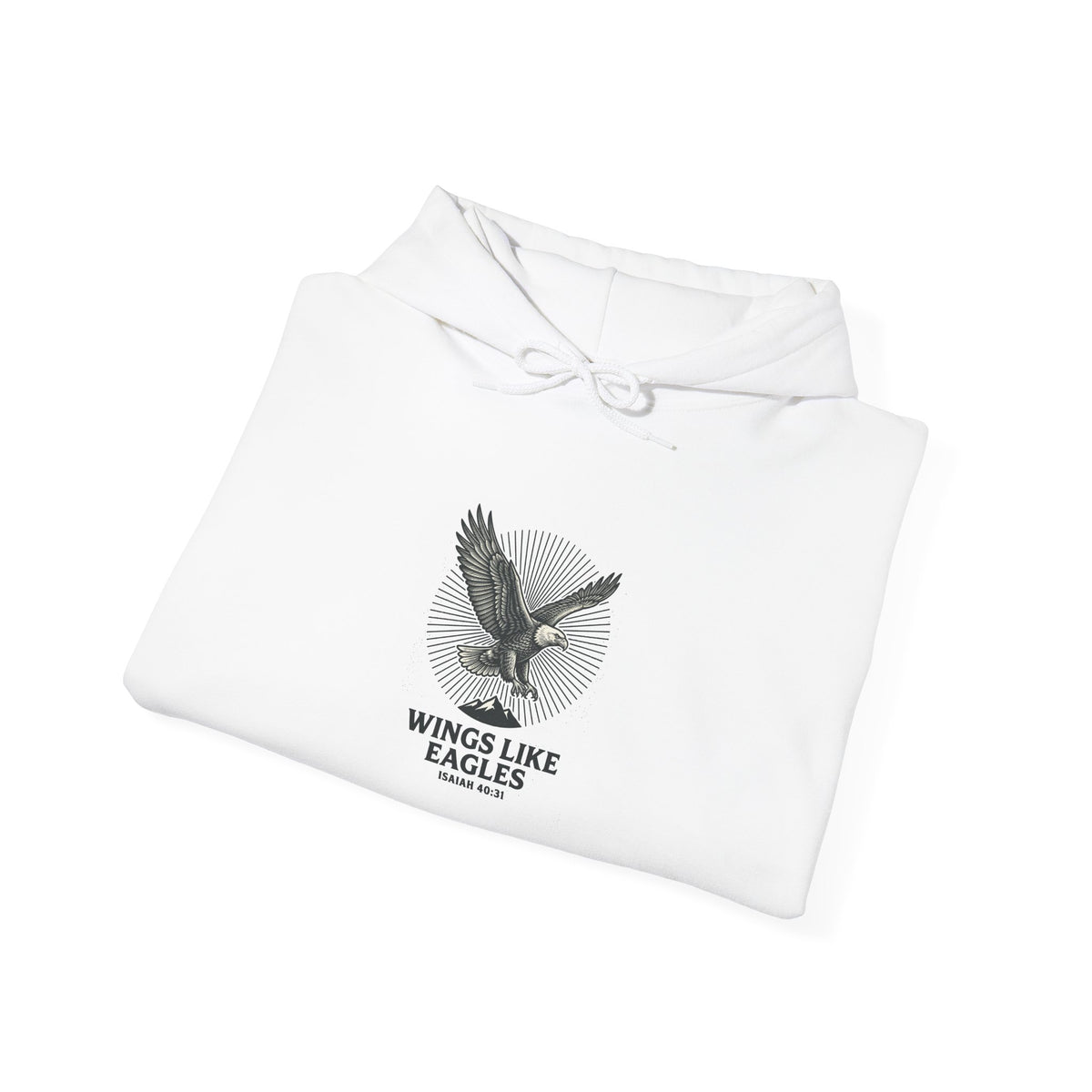 Wings Like Eagles Hoodie | Christian faith apparel, scripture tee