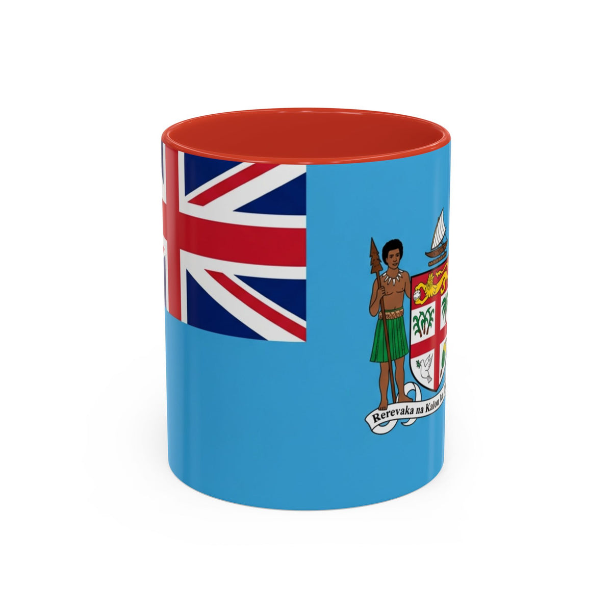 Fiji Flag Accent Coffee Mug – 11/15oz Ceramic Tea & Coffee Cup