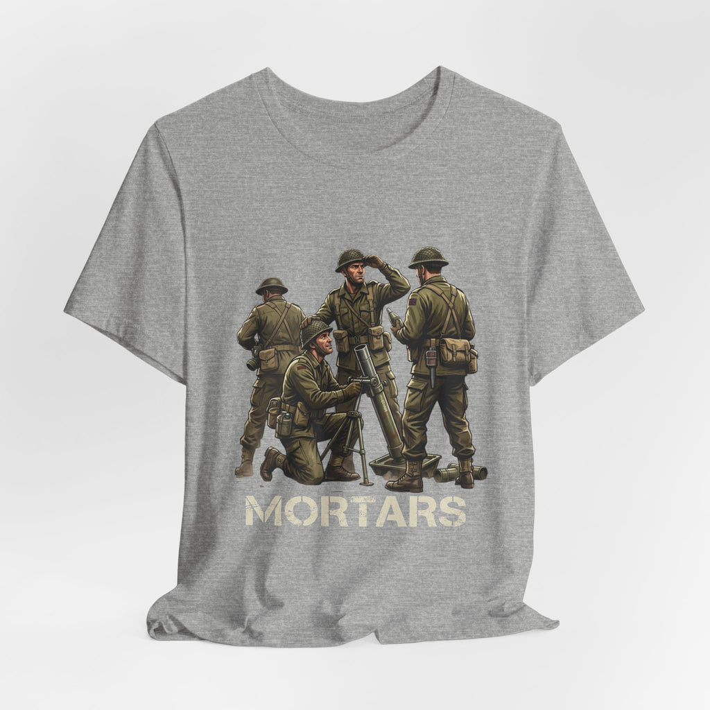Mortars Military T‑Shirt — Vintage Squad Illustration Tee