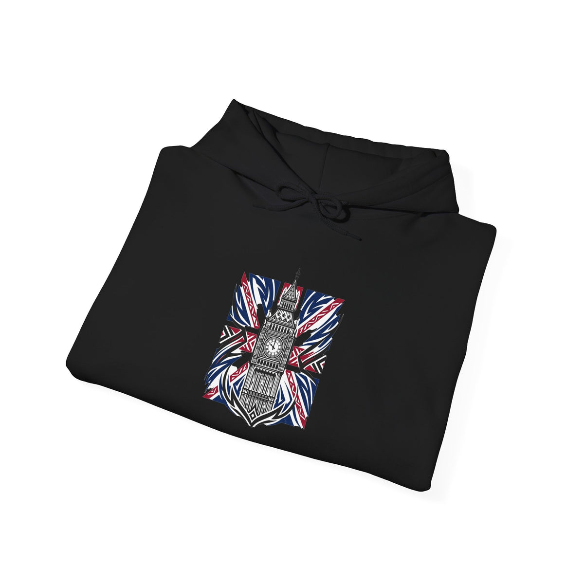 Big Ben Union Jack Hoodie – British Landmark Graphic Sweatshirt