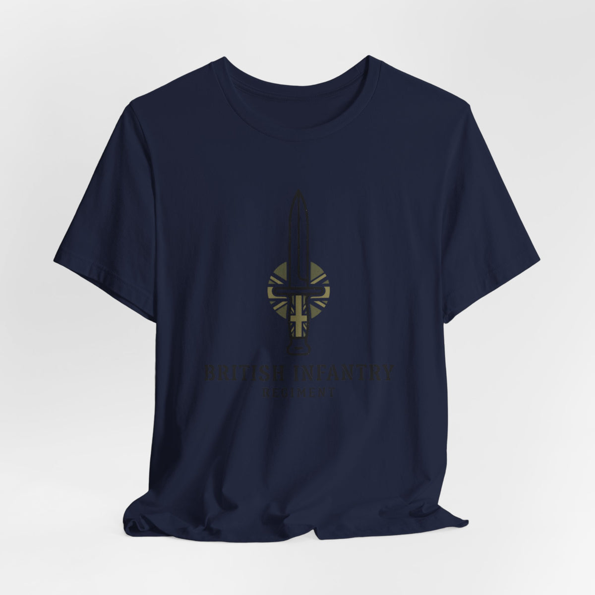 British Infantry Regiment Tee — Military Emblem Short Sleeve Shirt