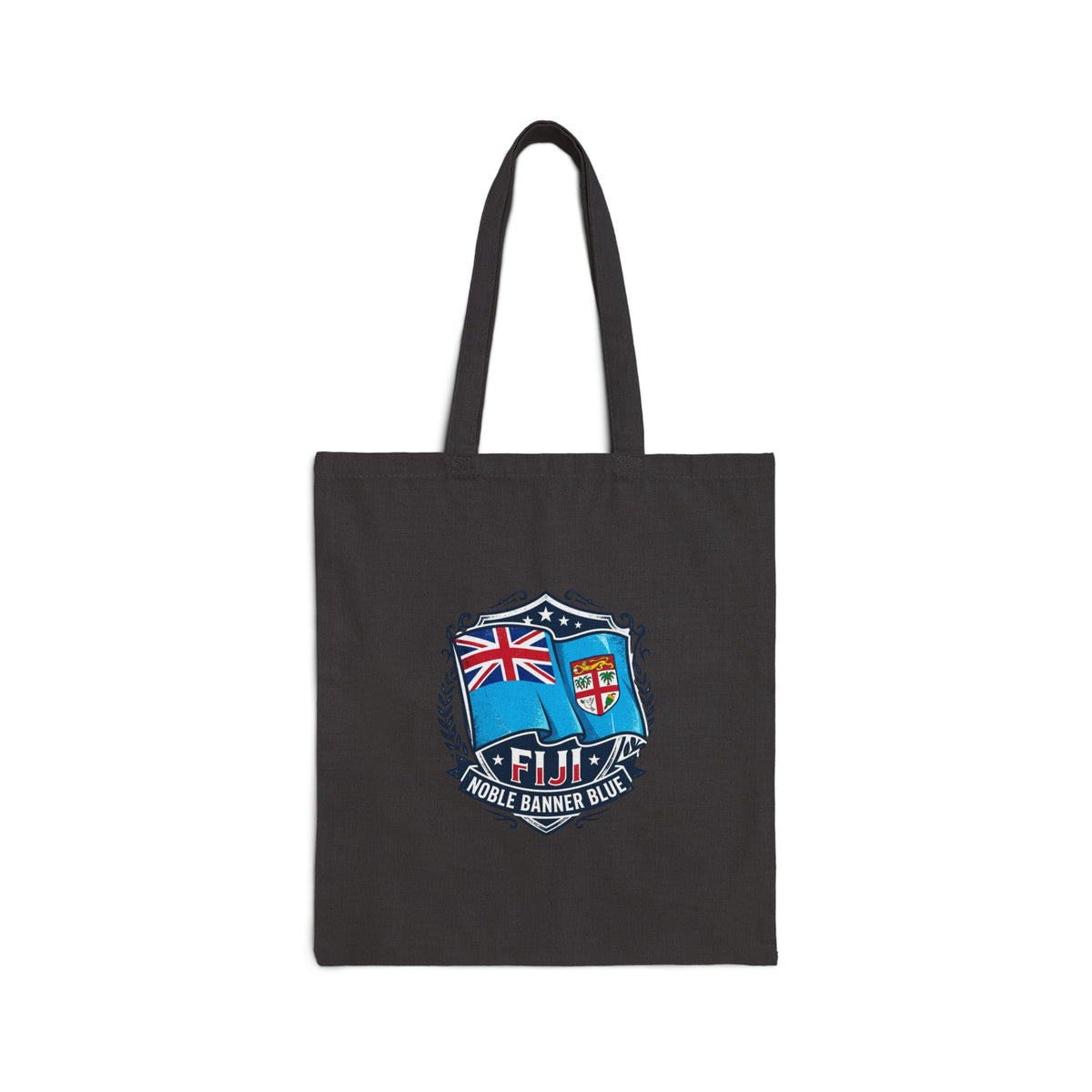 Fiji Crest Canvas Tote Bag – Vintage Flag Shield Eco Shopper