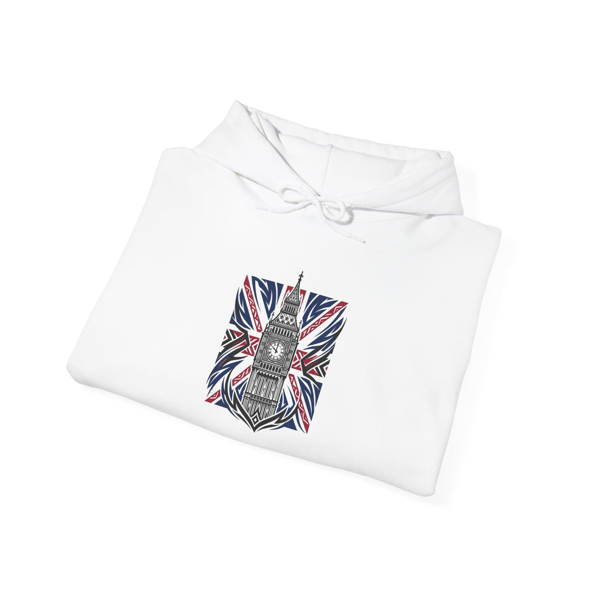 Big Ben Union Jack Hoodie – British Landmark Graphic Sweatshirt