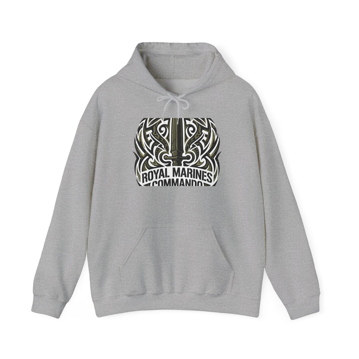 Royal Marines Commandos Tribal Hoodie — Military Graphic Hooded Sweatshirt