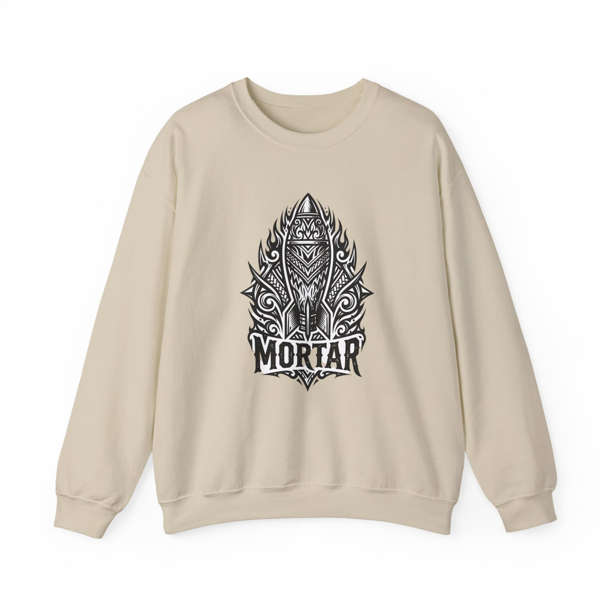 Crewneck Sweatshirt — Mortar Tribal Shield Graphic