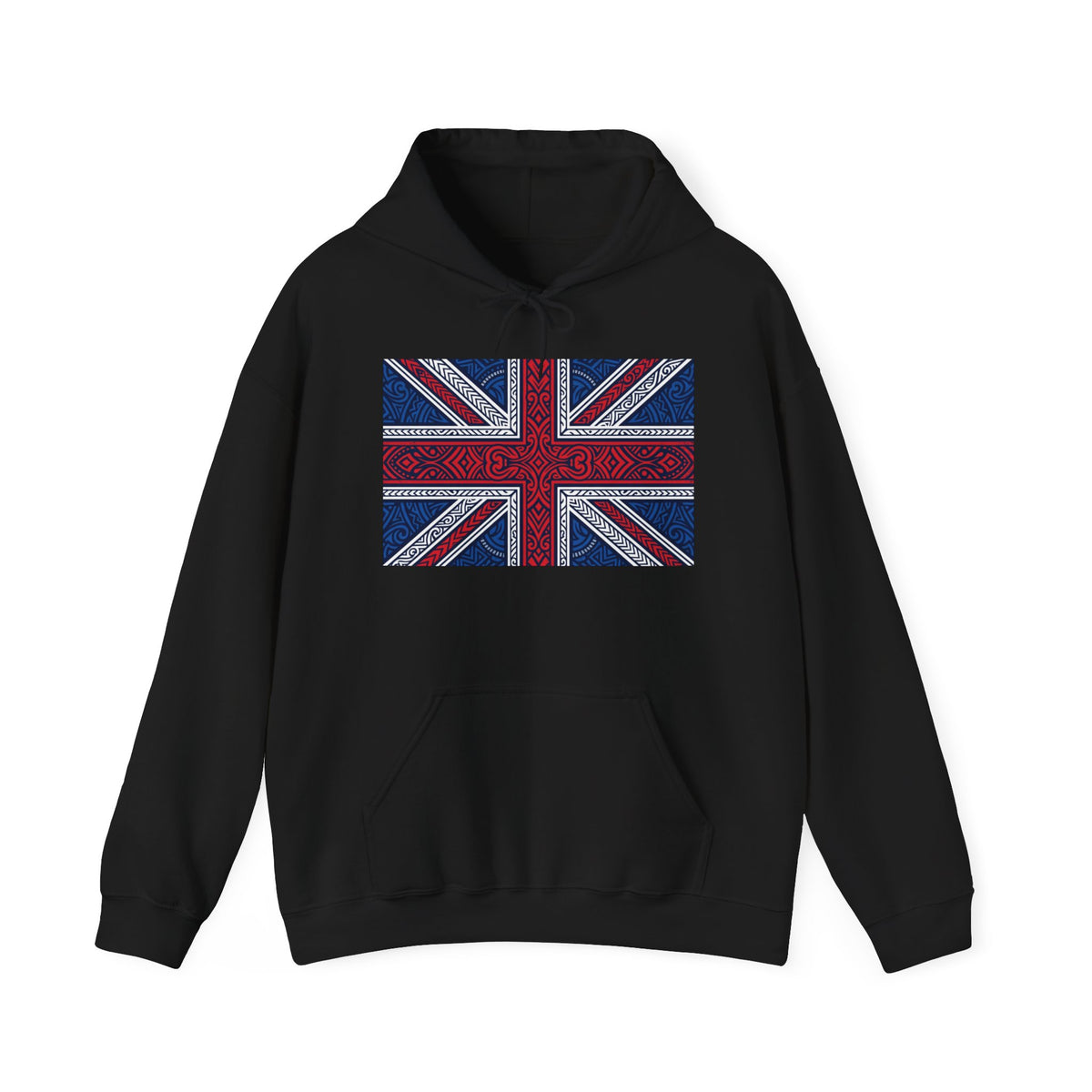 Union Jack Paisley Hoodie - British Flag Bandana Style Hooded Sweatshirt