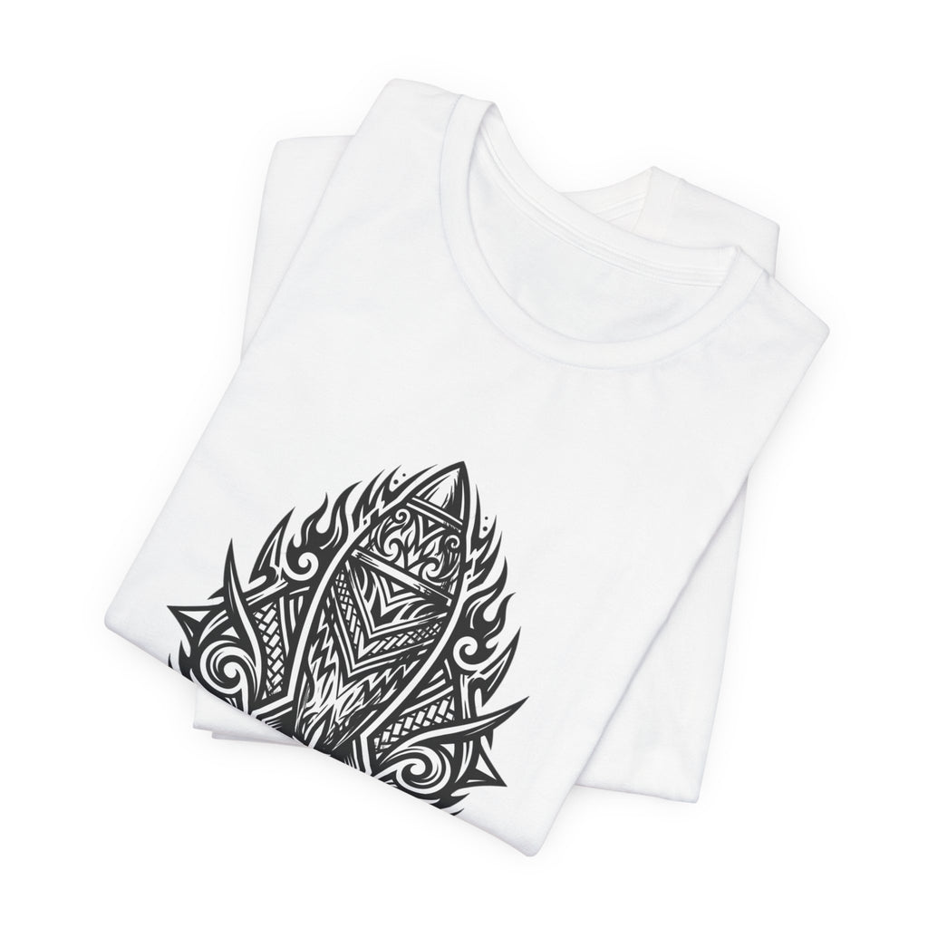 Mortar Tribal Rocket T-Shirt — Bold Black Graphic Tee