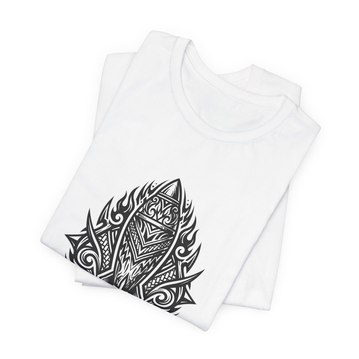 Mortar Tribal Rocket T-Shirt — Bold Black Graphic Tee