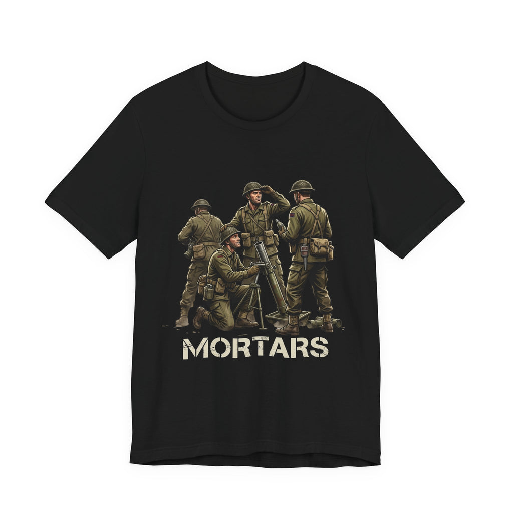 Mortars Military T‑Shirt — Vintage Squad Illustration Tee
