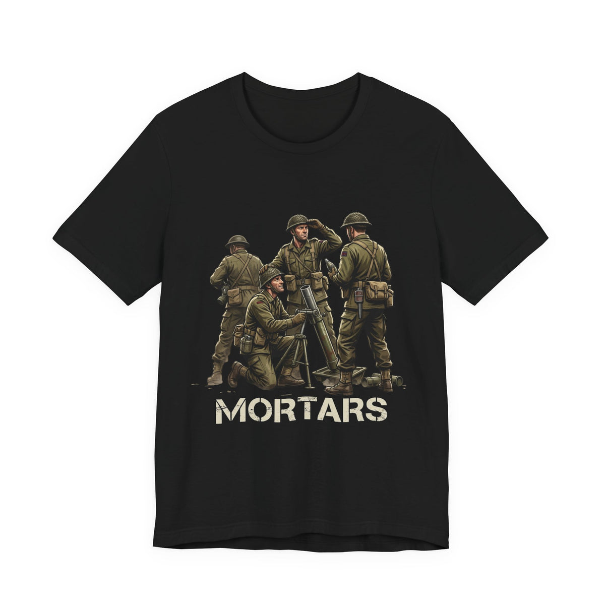 Mortars Military T‑Shirt — Vintage Squad Illustration Tee