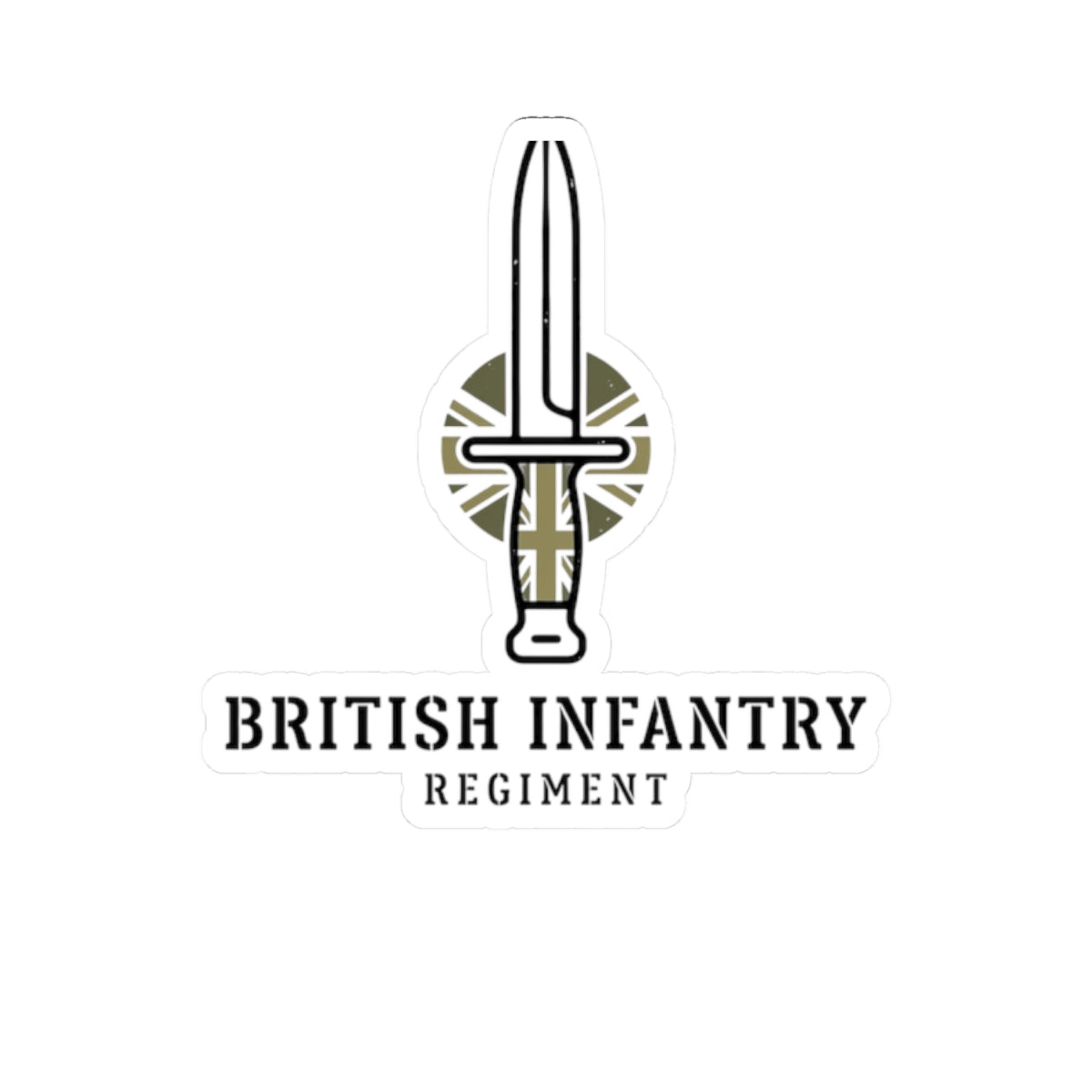 British Infantry Regiment Kiss-Cut Sticker - Military Emblem Vinyl Decal