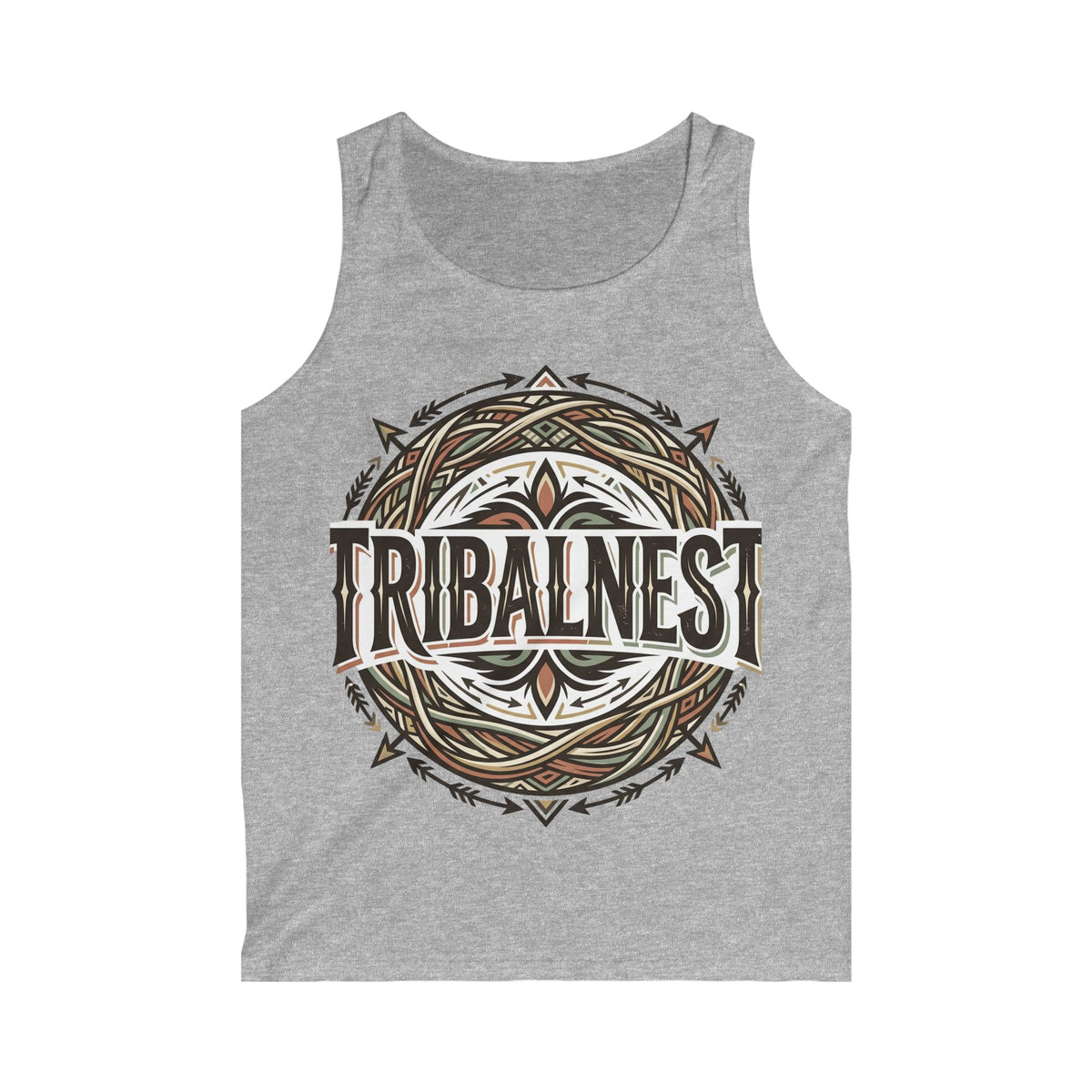 Fiji Noble Banner Blue Tank Top — Fiji Flag Crest Sleeveless Shirt