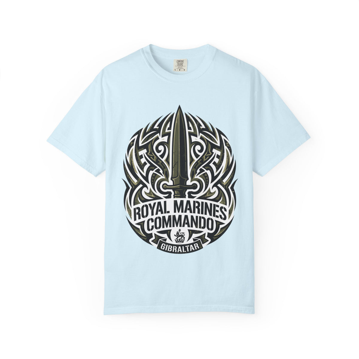 Royal Marines Commando T-Shirt — Gibraltar Tribal Dagger Military Tee