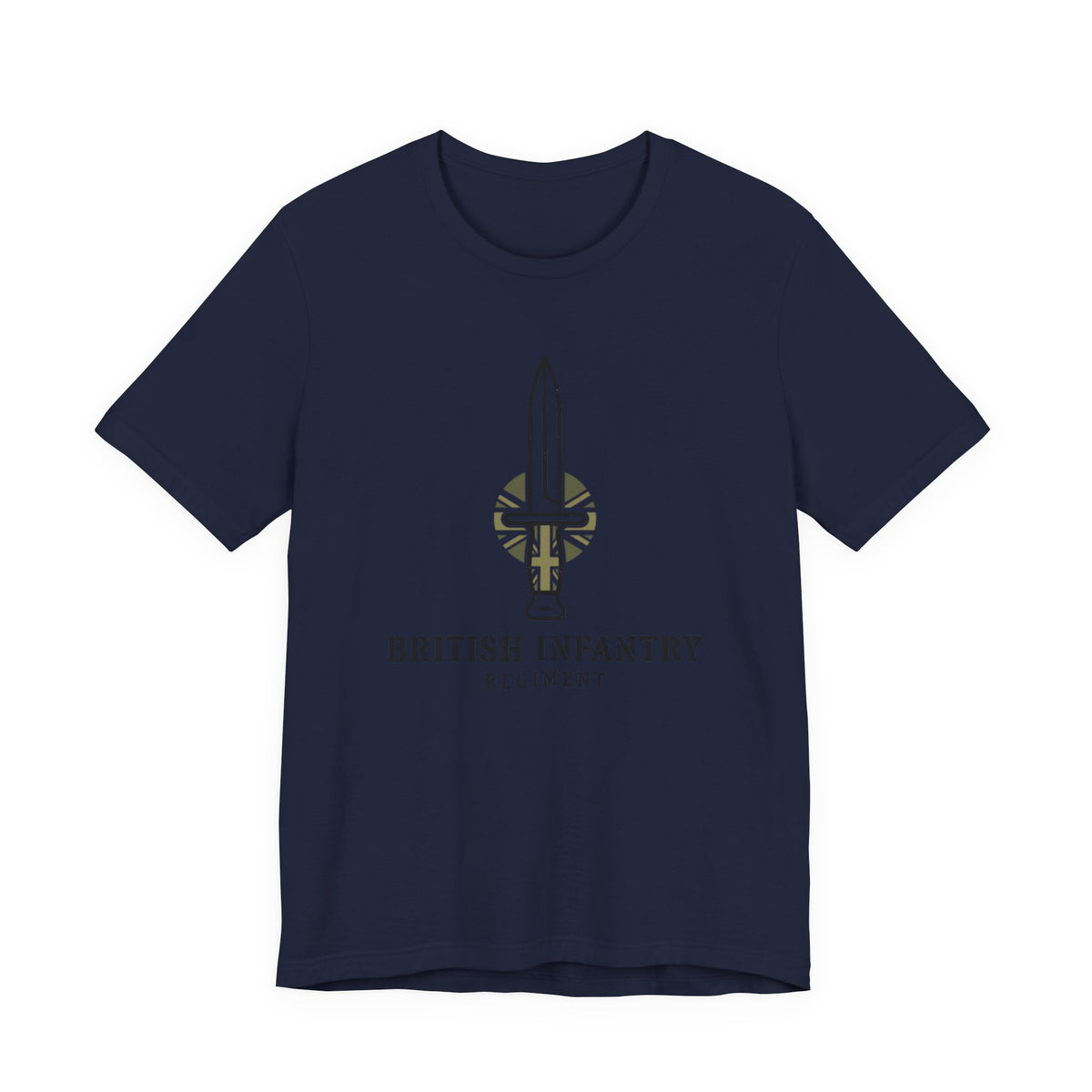 British Infantry Regiment Tee — Military Emblem Short Sleeve Shirt