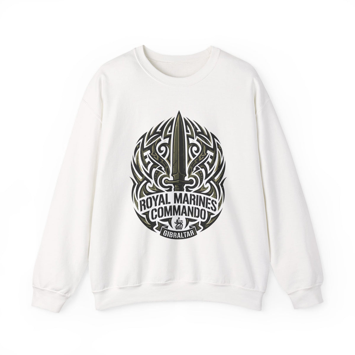 Royal Marines Commando Sweatshirt – Gibraltar Tribal Dagger Crewneck