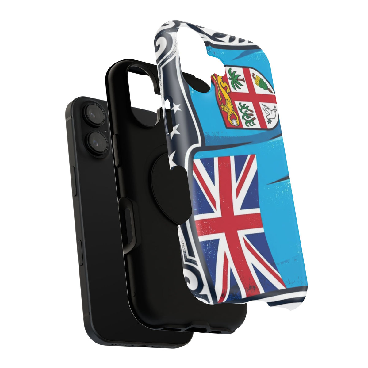 Fiji Flag Impact-Resistant Phone Case — Durable Protective Cover with Fiji Coat of Arms & Union Jack Design