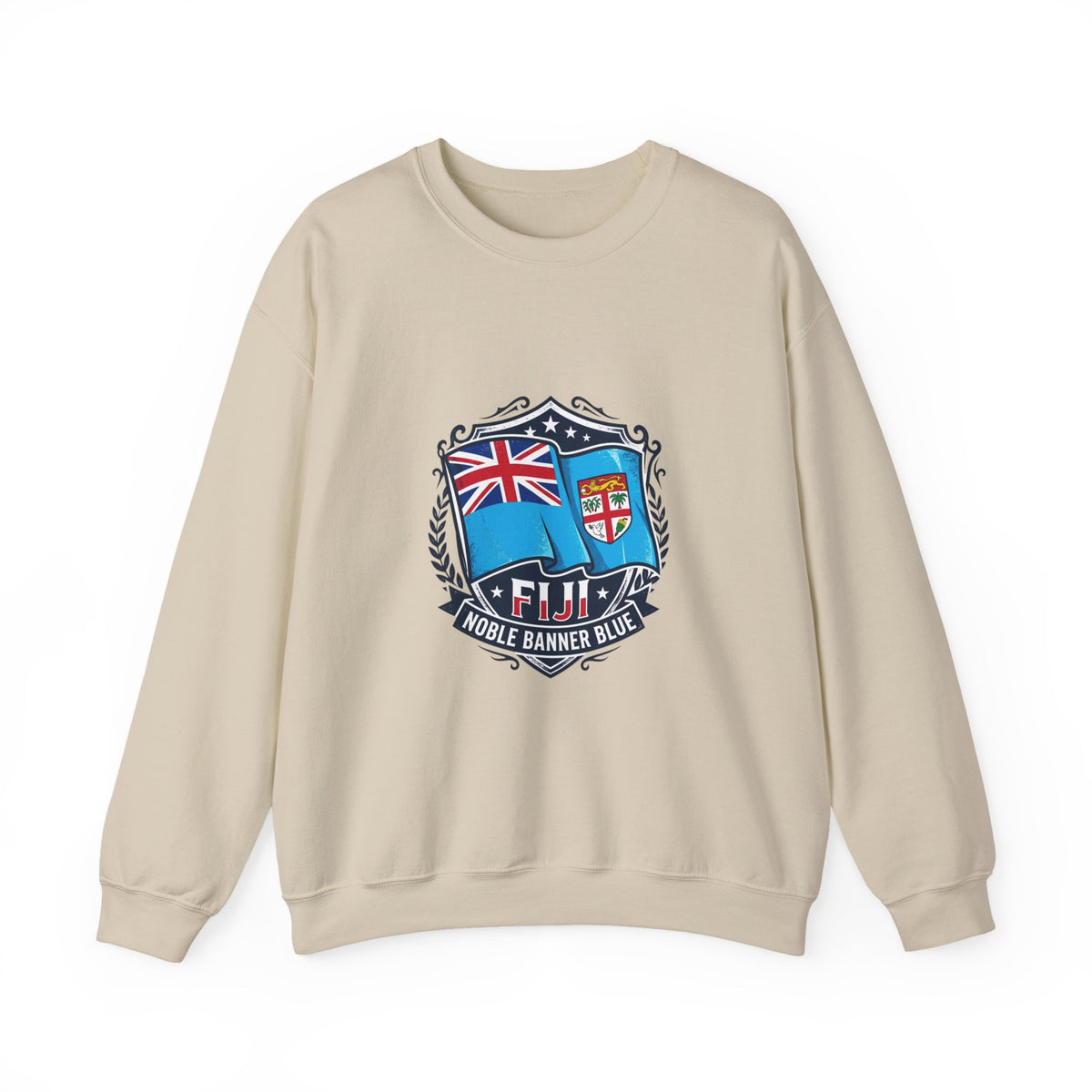 Fiji Crest Crewneck Sweatshirt – 'Noble Banner Blue' Heritage Pullover