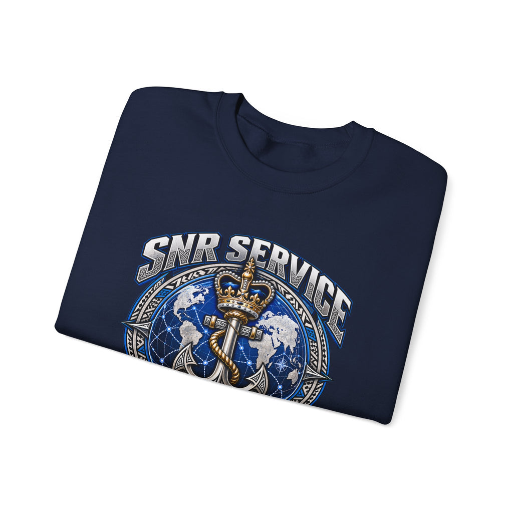Crewneck Sweatshirt - SNR Service 'We Don't Follow Standards, We Set Them' Nautical Anchor Graphic