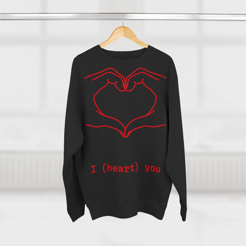 Heart Hands Crewneck Sweatshirt — I (heart) you Valentine Pullover