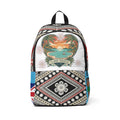 Island Paradise Backpack — Tropical Surf Sail Travel Bag with Union Jack Pocket