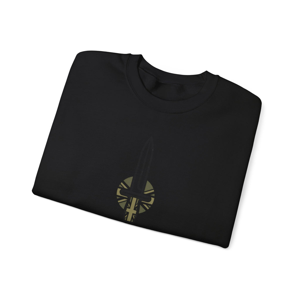 British Infantry Regiment Crewneck Sweatshirt — Sword Emblem Military Pullover