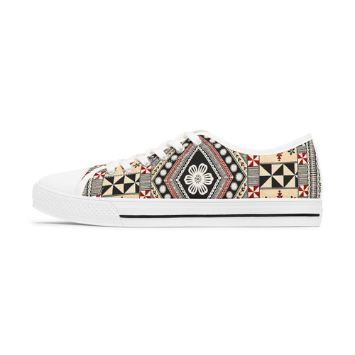 Boho Mosaic Low Top Sneakers — Patterned Casual Shoes