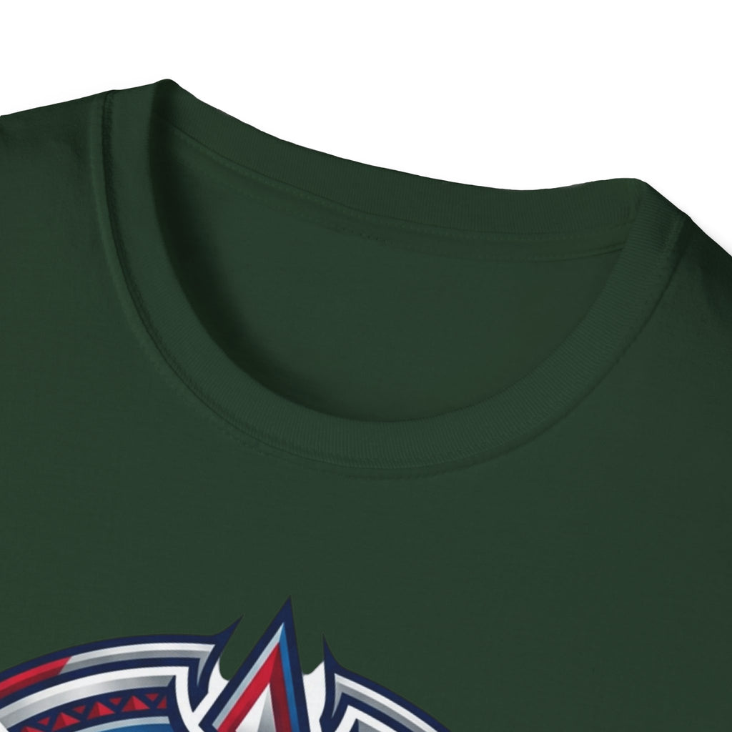 Patriotic Tribal Eagle T-Shirt – Red White Blue Heraldic Graphic Tee