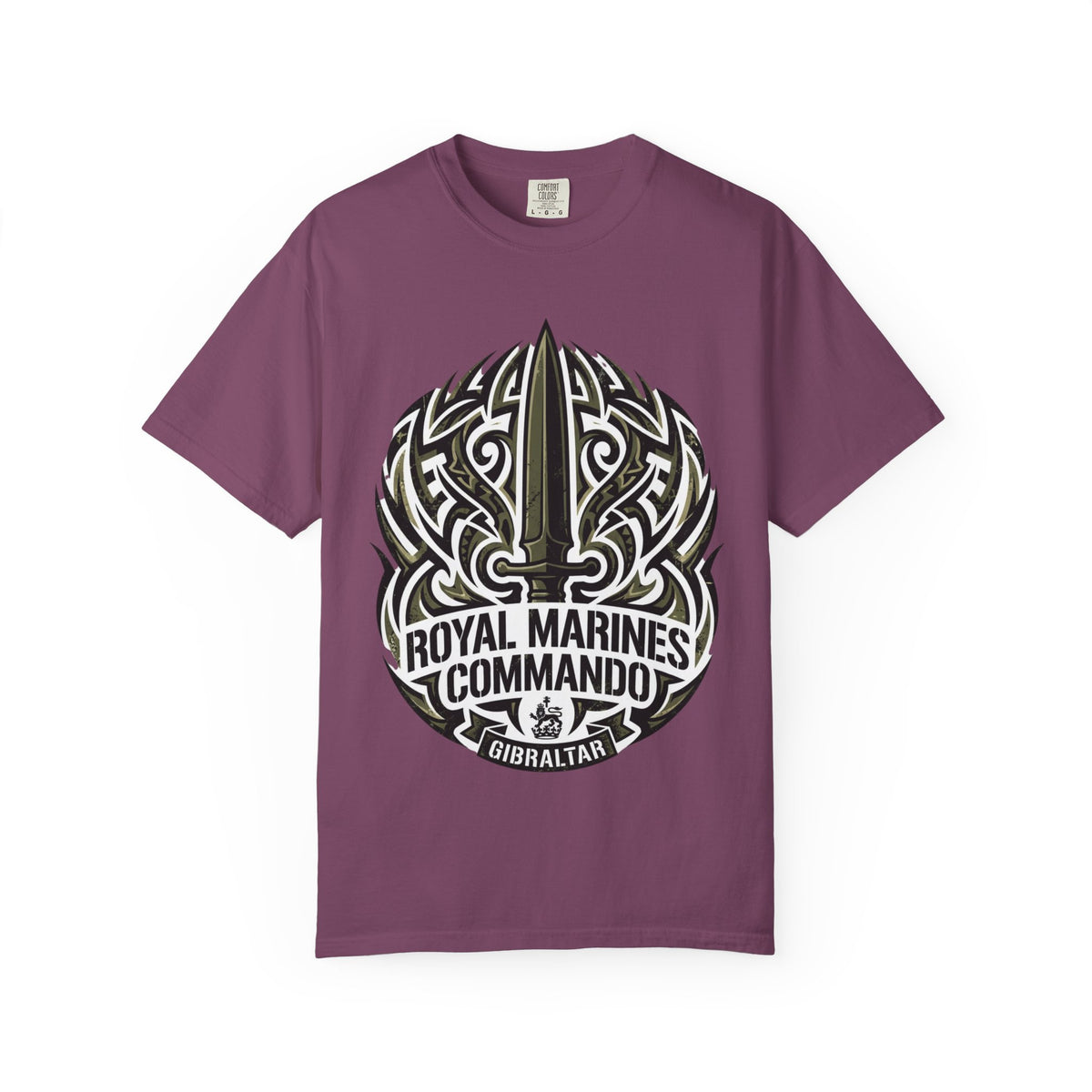 Royal Marines Commando T-Shirt — Gibraltar Tribal Dagger Military Tee