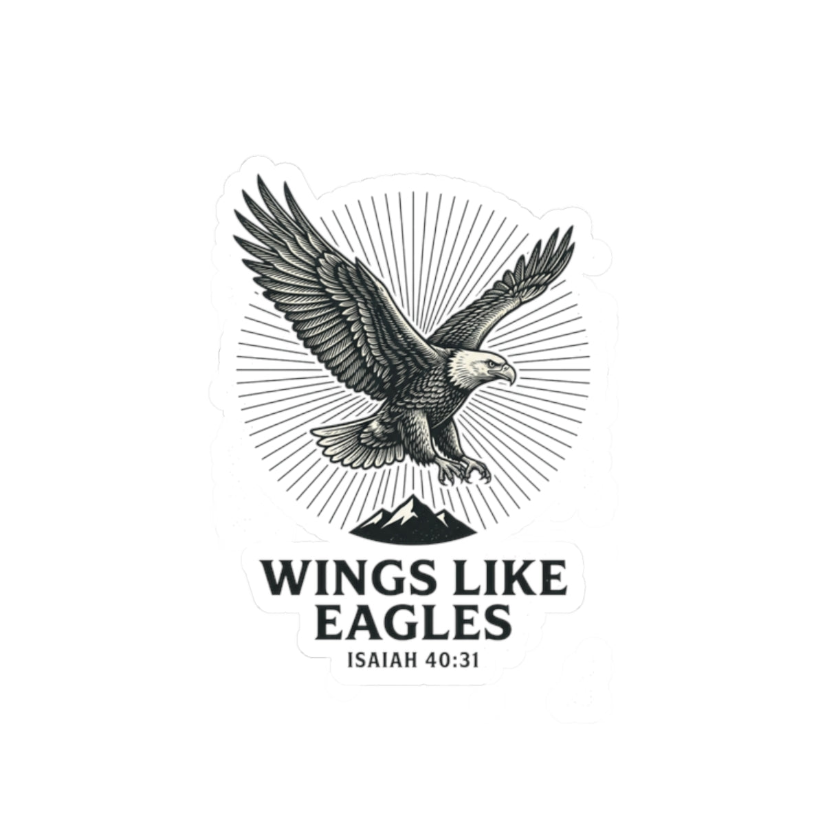 Wings Like Eagles sticker | Isaiah 40:31, Christian faith decal