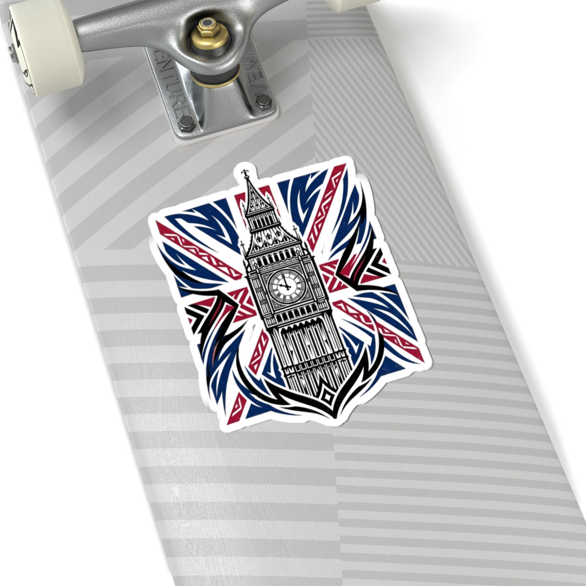 Big Ben Union Jack Sticker — London Landmark Kiss-Cut Sticker