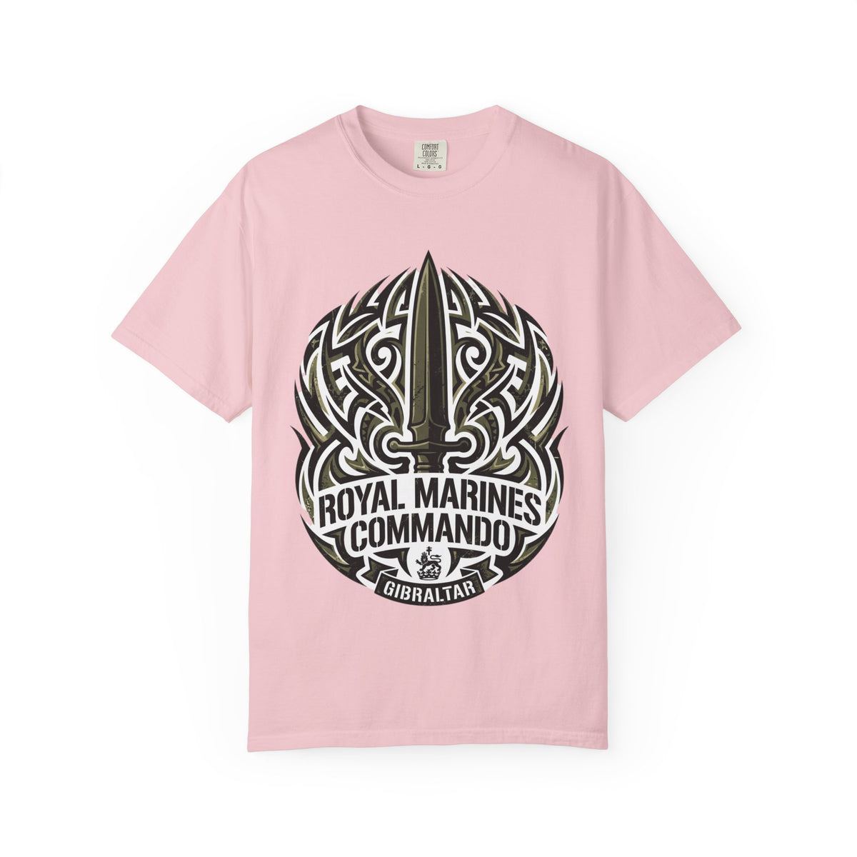 Royal Marines Commando T-Shirt — Gibraltar Tribal Dagger Military Tee