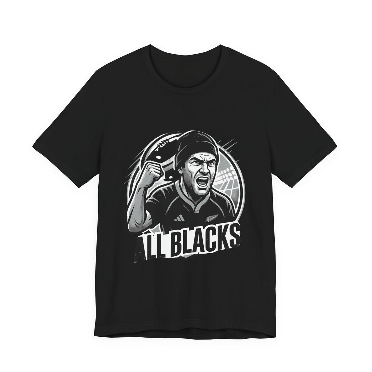 All Blacks Rugby T-Shirt — Men’s Fan Tee with Chant Graphic