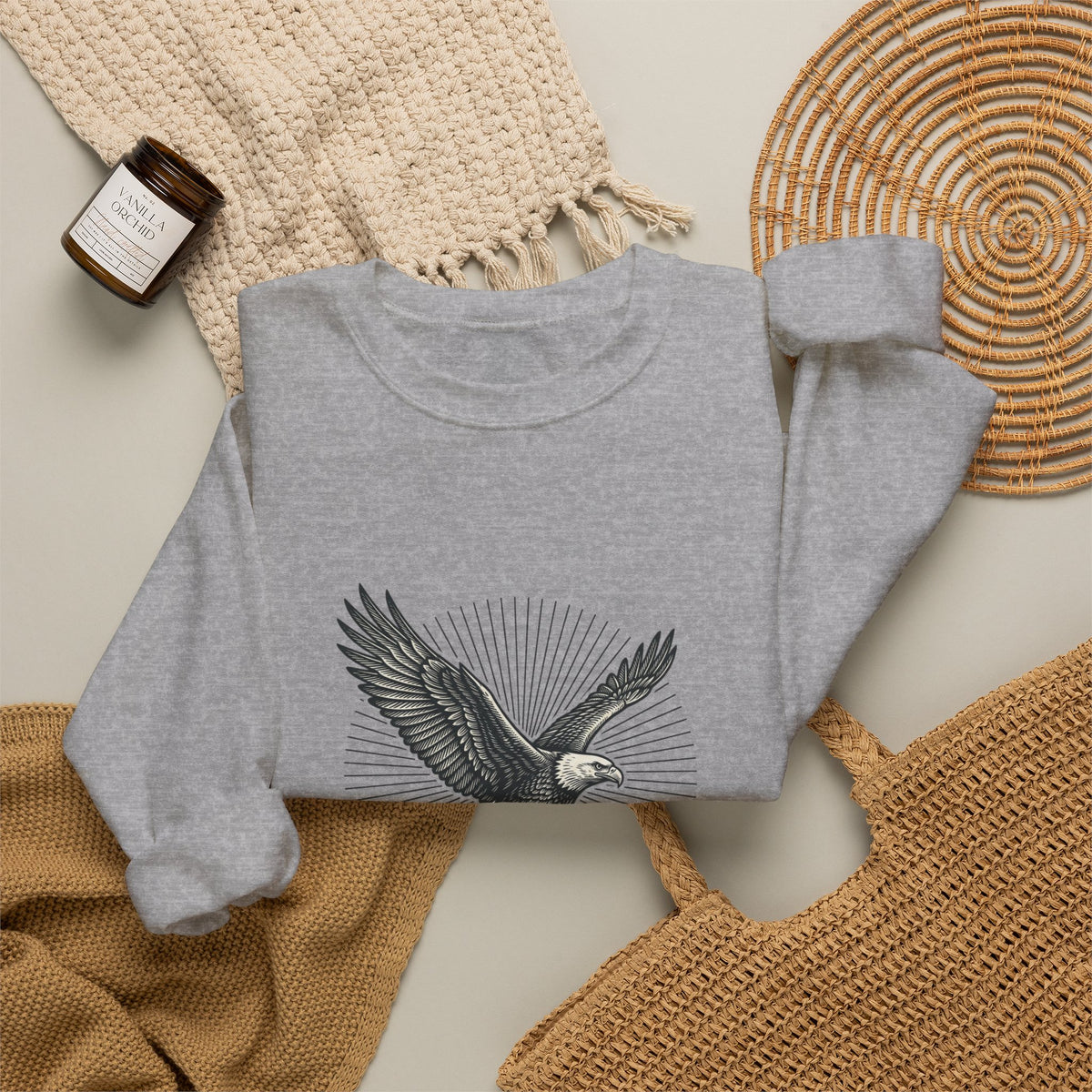 Wings Like Eagles Sweatshirt | Christian Scripture Psalm 103:5 Faith Apparel