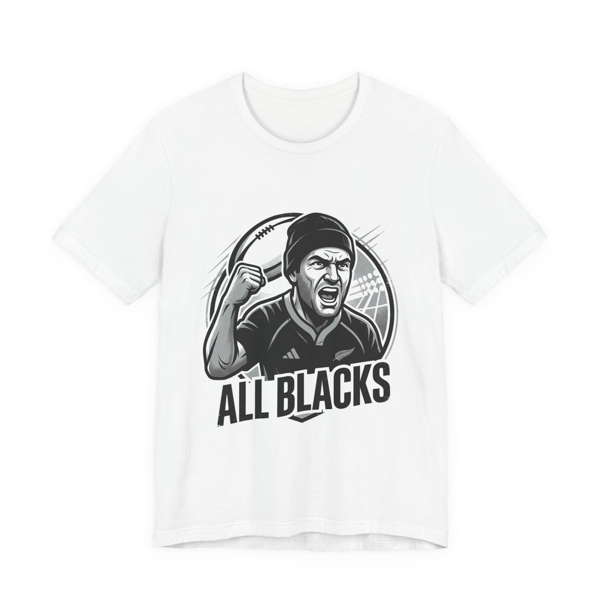 All Blacks Rugby T-Shirt — Men’s Fan Tee with Chant Graphic