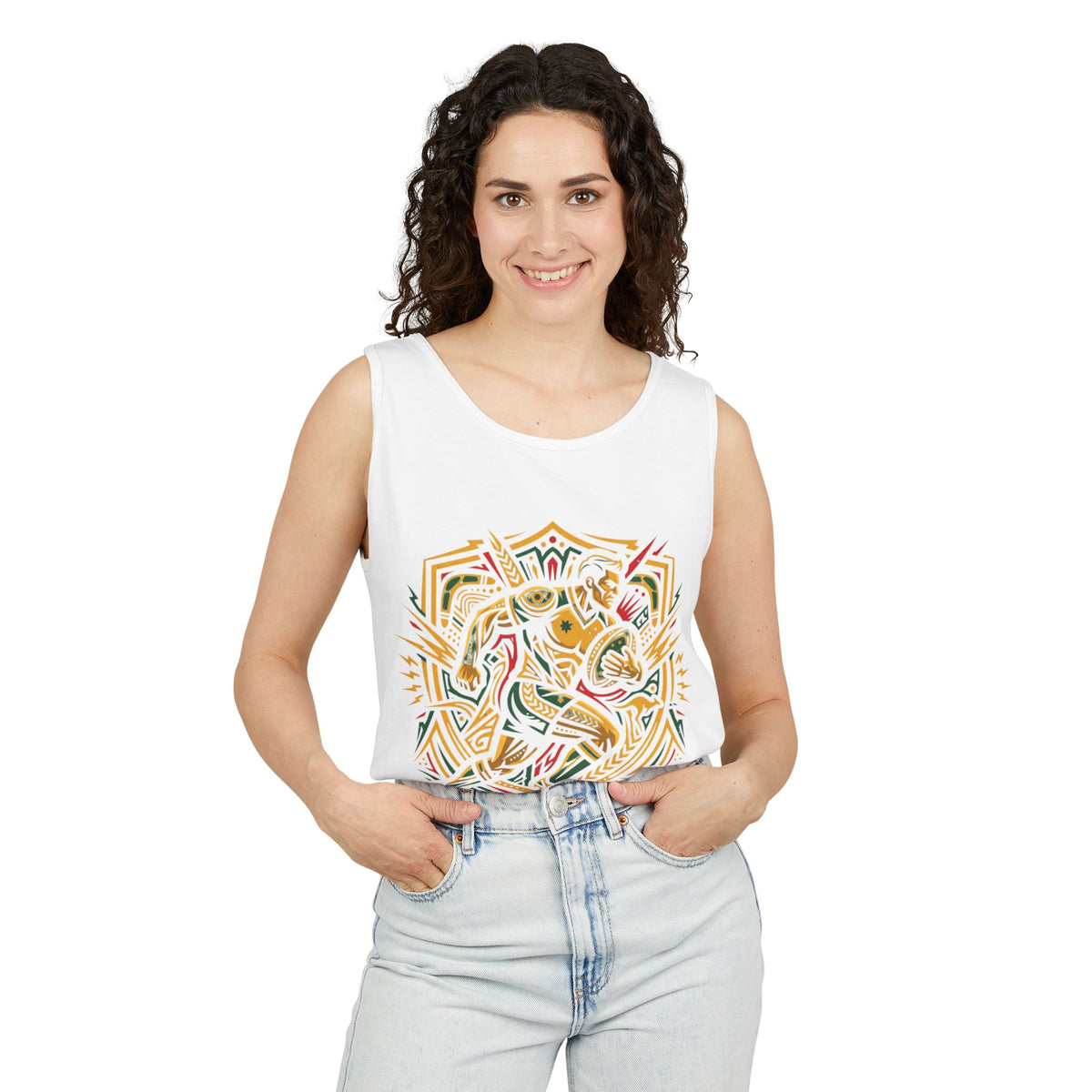 Australia Rugby Tank Top — Aboriginal Art Inspired Footy Singlet