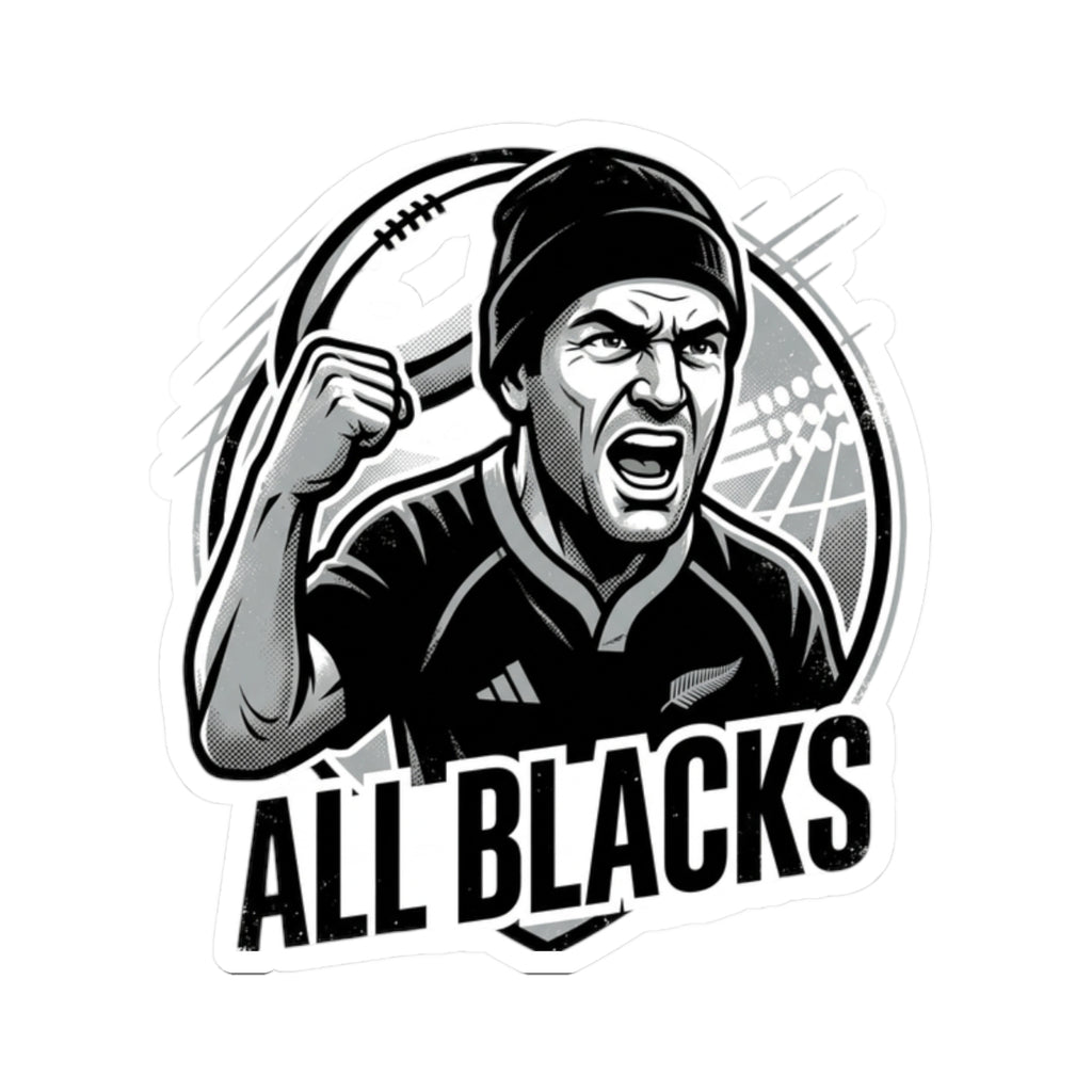 All Blacks Rugby Player Kiss-Cut Sticker — Fierce Fan Decal