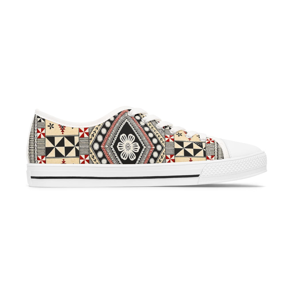Boho Mosaic Low Top Sneakers — Patterned Casual Shoes