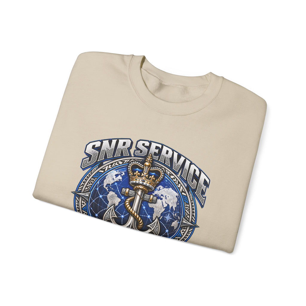 Crewneck Sweatshirt - SNR Service 'We Don't Follow Standards, We Set Them' Nautical Anchor Graphic