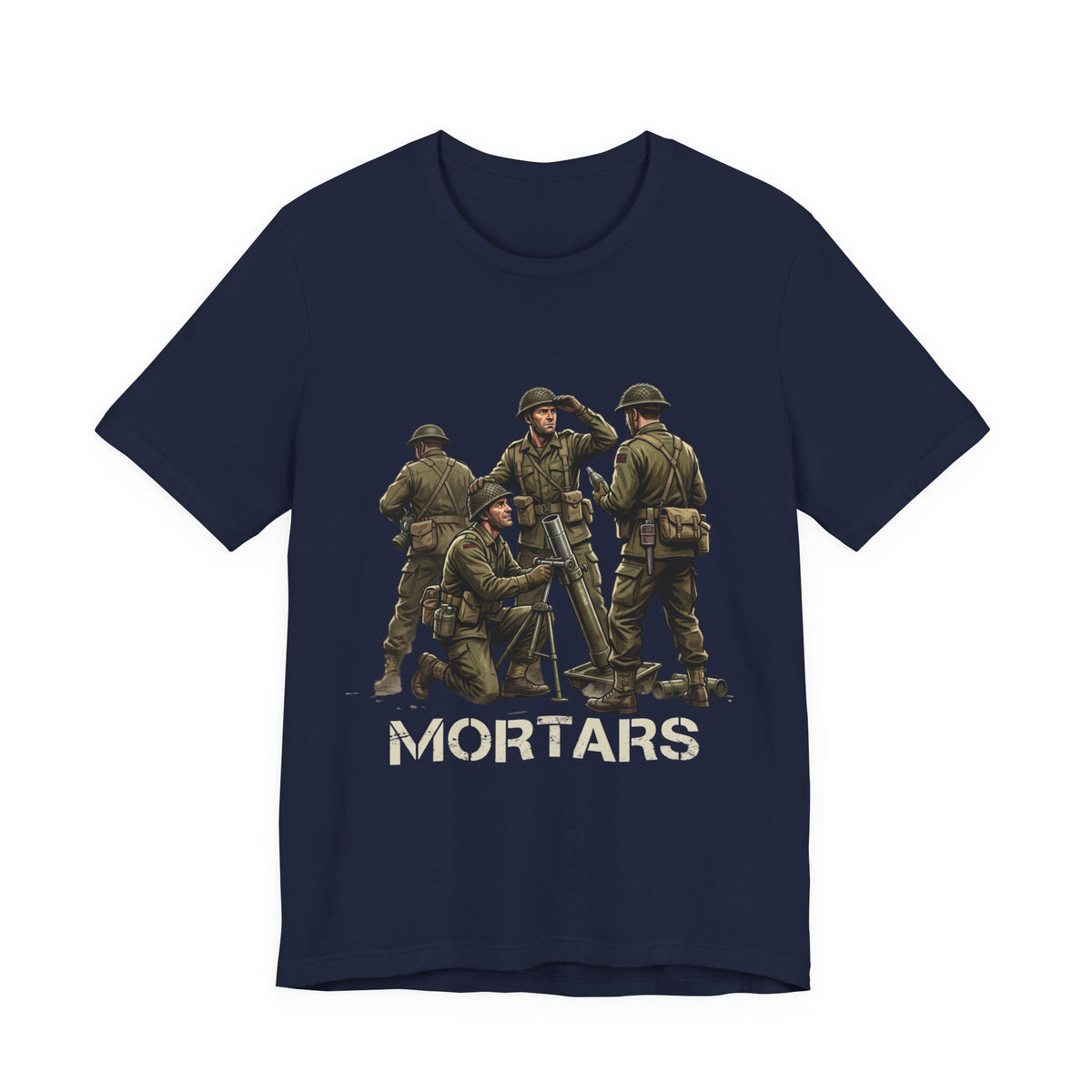 Mortars Military T‑Shirt — Vintage Squad Illustration Tee