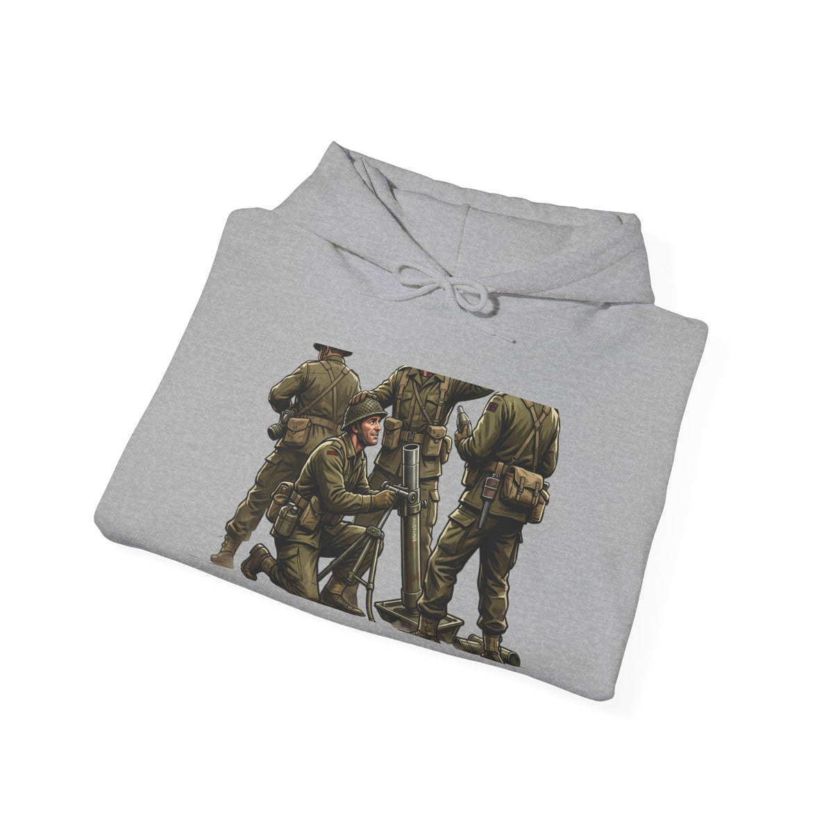 Soldier Squad Graphic Hoodie — Military Tribute Crew Hooded Sweatshirt