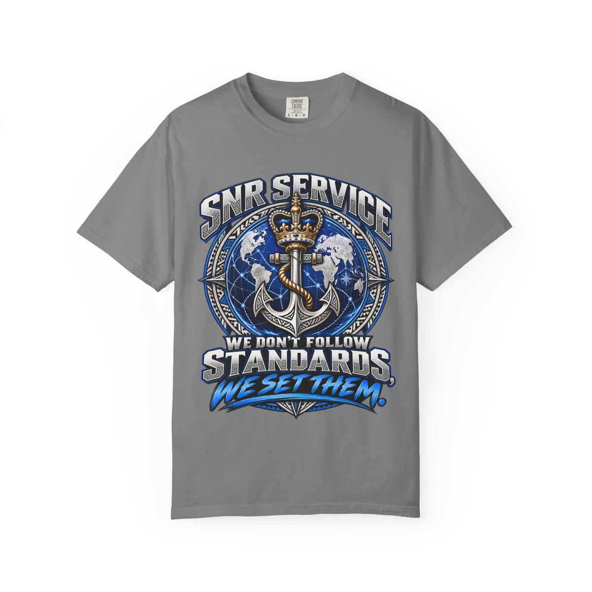 SNR Service Anchor Graphic T-Shirt — "We Don’t Follow Standards, We Set Them"